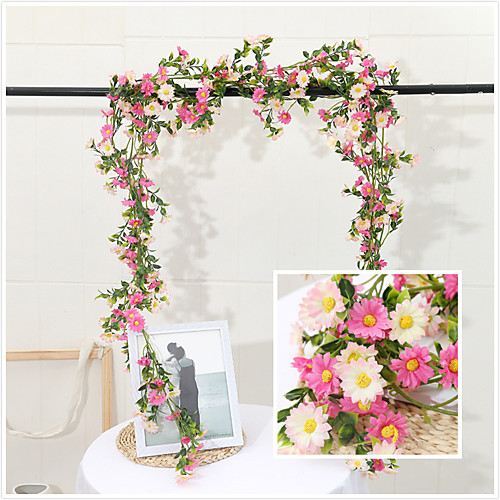 

175cm Artificial Sunflowers Vine Wall Decor Simulation Daisy Vine 1pc