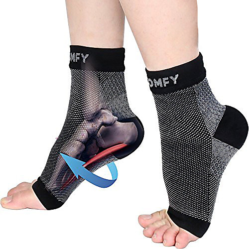 

plantar fasciitis socks with arch&ankle support,compression foot sleeves for plantar fasciitis pain relief,compression socks for women men-treatment for everyday use-better than night splint,l 2p