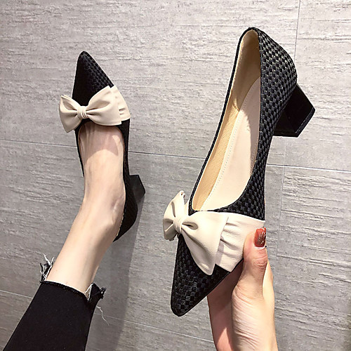 

Women's Heels Pumps PU Solid Colored Dark Grey Black Blue