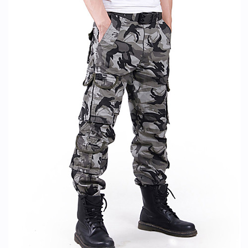 

Men's Hiking Pants Trousers Hunting Pants Tactical Cargo Pants Dust Proof Quick Dry Breathable Wearproof Fall Spring Solid Colored Camo / Camouflage Cotton for Black Yellow Army Green S M L XL XXL