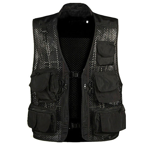 

Men's Hunting Gilet Outdoor Fast Dry Wearable Multi-Pockets Breathable Spring Summer Solid Colored Camo Polyester Forest Green Black Army Green