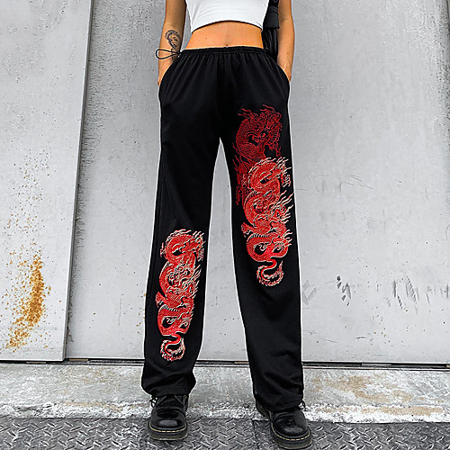 

Women's Sweatpants Jogger Pants Spandex Dragon Sport Athleisure Pants Pants / Trousers Bottoms Breathable Soft Comfortable Everyday Use Casual Daily Outdoor Exercising