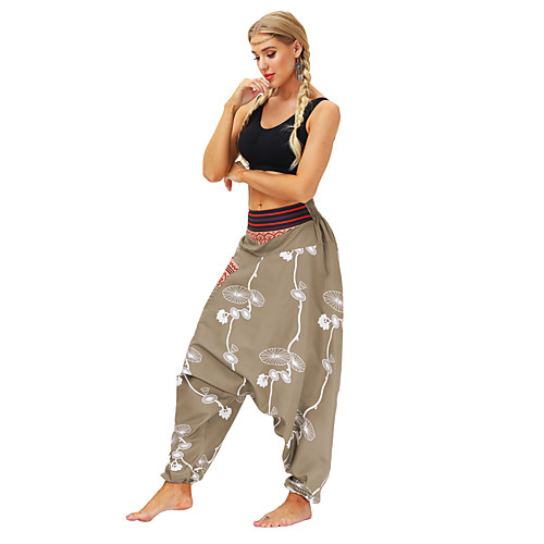

Women's Men's Yoga Pants Harem Pocket Bloomers Bottoms Quick Dry Breathable Khaki Yoga Fitness Gym Workout Sports Activewear / Casual / Athleisure