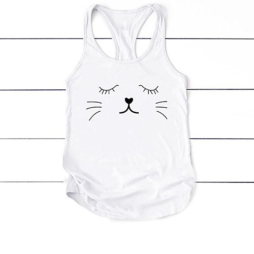 

Women's Yoga Top Racerback Fashion White Black Gray Cotton Fitness Gym Workout Running Tank Top T Shirt Sport Activewear Moisture Wicking Quick Dry Lightweight Breathable High Elasticity
