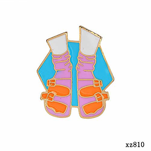 

treemart 1pc brooches & pins pink bicycle earth blue wish bottle sock sandal pin for jackets and backpacks gift for friend
