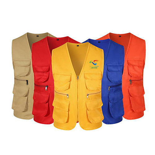 

Men's Fishing Vest Outdoor Multi-Pockets Quick Dry Lightweight Breathable Vest / Gilet Spring Summer Athleisure Fishing Photography Black Yellow Red / Sleeveless / Micro-elastic