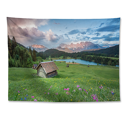 

Wall Tapestry Art Decor Blanket Curtain Hanging Home Bedroom Living Room Polyester Alps landscape