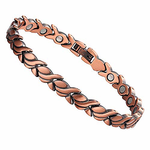 

magnetic copper bracelet for women flower design