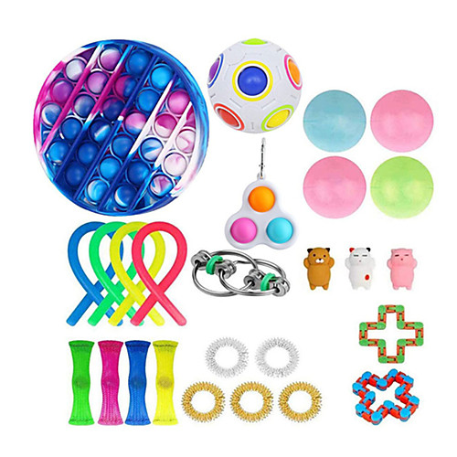 

26 pcs Fidget Toys Pack Sensory Toy Set Children Antistress Relief Autism Anxiety Anti Stress Reliever Bubble Fidget for Kids Adults