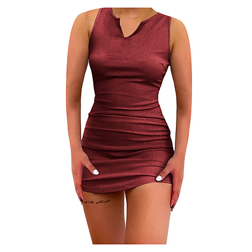 

aliexpress amazon 2021 solid color v-neck bodysuit mini sexy wrap arm dress summer