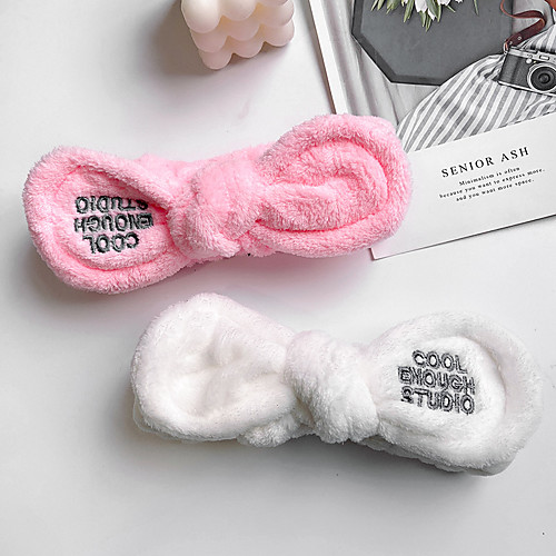 

korea face wash headband female wash beauty makeup simple letter headdress net red headgear headband headband