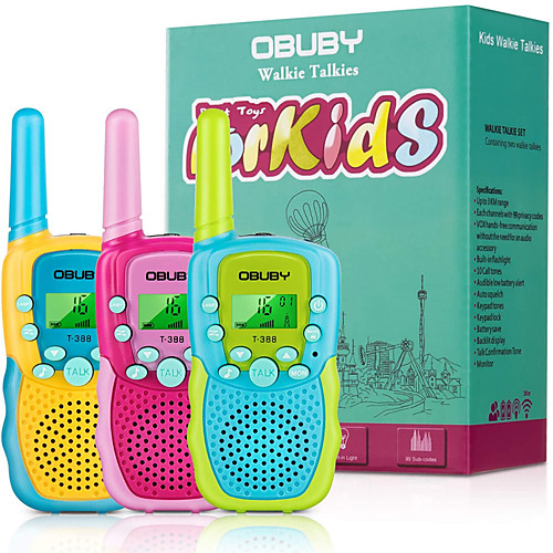 

Walkie Talkies Toys for 3-12 Year Old Boys Walkie Talkies for Kids 22 Channels 2 Way Radio Gifts Toys with Backlit LCD Flashlight 3 KMs Range Gift Toys for Age 3 up Boy and Girls to Outside , Hiking, Camping(3 Pack)