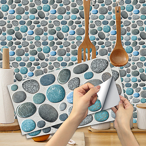 

Imitation Stone Tile Kitchen Bathroom Self-adhesive Paper Waterproof And Oil-proof Cyanine Stone Flake Self-adhesive Decorative Wall Sticker