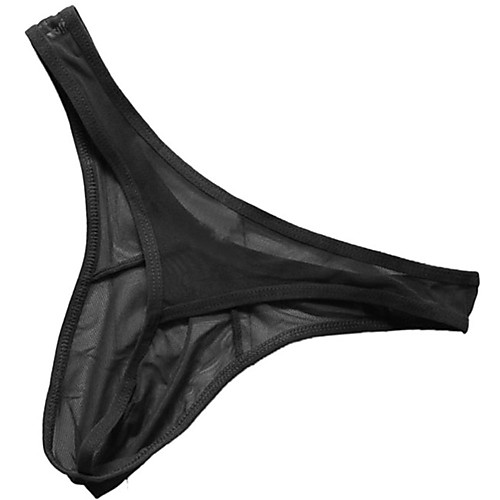 

Men's 1 Piece Mesh G-string Underwear Low Waist Black Purple Red One-Size