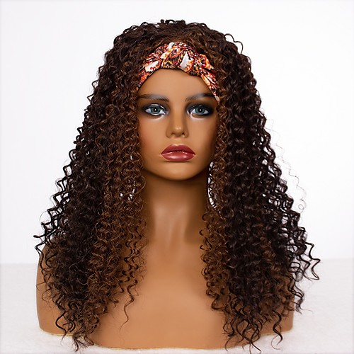 

amazon new hair band wig european and american women's long curly hair simulation hair chemical fiber wig headgear