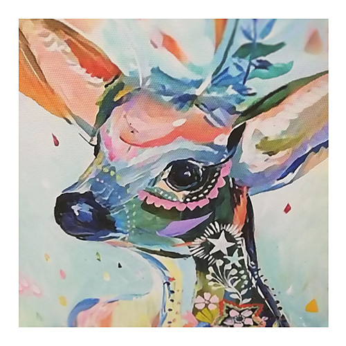 

IARTS Hand Painted Deer Oil Painting with Stretched Frame For Home Decoration