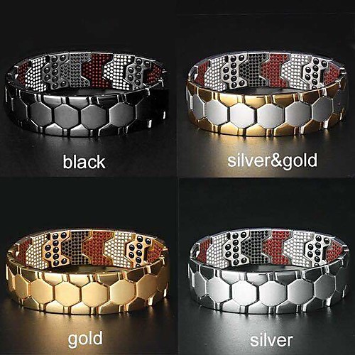 

detachable bracelet hexagonal multi-point magnetic therapy bracelet magnet energy men's bracelet