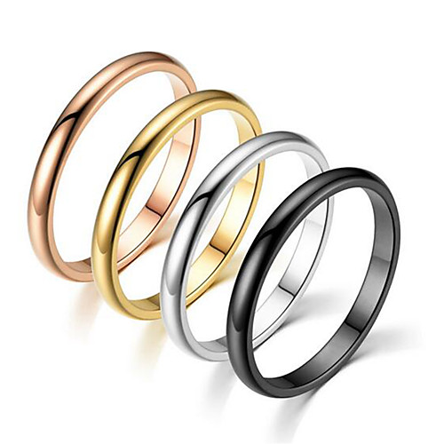 

Ring Black Gold Silver Alloy Simple 1pc 5 6 7 8 9