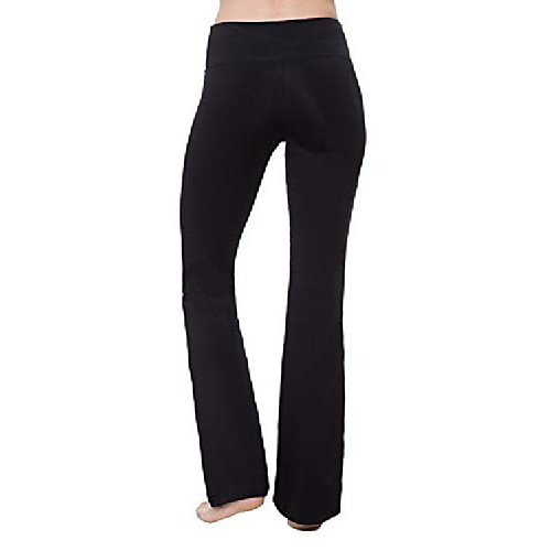 

bootcut yoga pants high waist black workout leggings for women plus size & #40;l, black 34 inseam& #41;