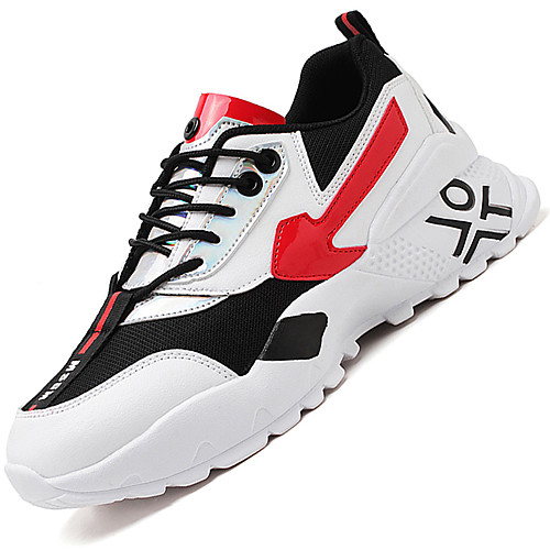 

Men's Trainers Athletic Shoes Sporty Athletic Outdoor Running Shoes Basketball Shoes Synthetics Tissage Volant Breathable Non-slipping Height-increasing Booties / Ankle Boots Pink / White Black