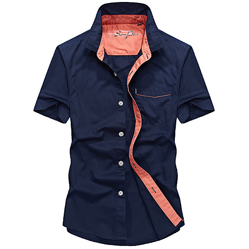 

Men's Hiking Shirt / Button Down Shirts Fishing Shirt Short Sleeve Jacket Shirt Top Outdoor Quick Dry Lightweight Breathable Sweat wicking Autumn / Fall Spring Army green LD9816 Khaki LD9816 Dark