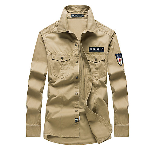 

Men's Hiking Shirt / Button Down Shirts Fishing Shirt Military Tactical Shirt Outdoor Quick Dry Lightweight Breathable Sweat wicking Jacket Shirt Top Fishing Climbing Running Blue khaki Army Green