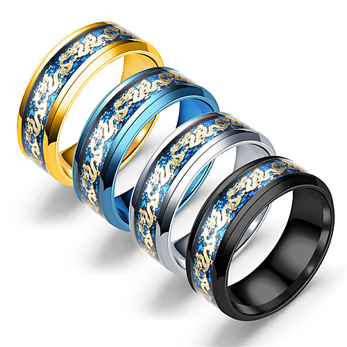 

four-color double dragon gold piece gold dragon piece ring fashion jewelry