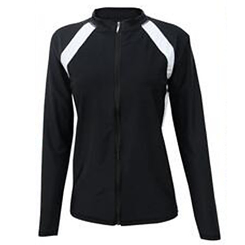 

Women's Diving Rash Guard Spandex Swimwear Quick Dry Breathable Long Sleeve Front Zip - Swimming Diving Surfing Patchwork Autumn / Fall Spring Summer