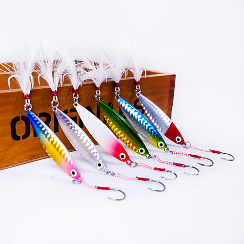 

6 pcs Lure kit Fishing Lures Fishing Bait Hard Bait Metal Bait 3 Segment Fast Sinking Bass Trout Pike Sea Fishing Bait Casting Ice Fishing