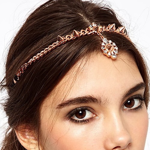 

Luxury Elegant Alloy Headpiece with Pendant / Crystals 1 Piece Special Occasion / Party / Evening Headpiece