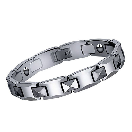 

tungsten steel bracelet plating gold black gallstone couple bracelet