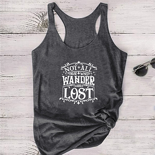 

Women's Yoga Top Racerback Fashion White Black Gray Cotton Fitness Gym Workout Running Tank Top T Shirt Sport Activewear Moisture Wicking Quick Dry Lightweight Breathable High Elasticity
