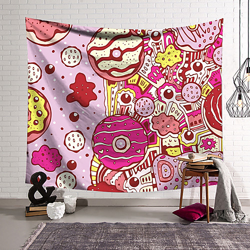 

Wall Tapestry Art Decor Blanket Curtain Hanging Home Bedroom Living Room Decoration Polyester Donuts