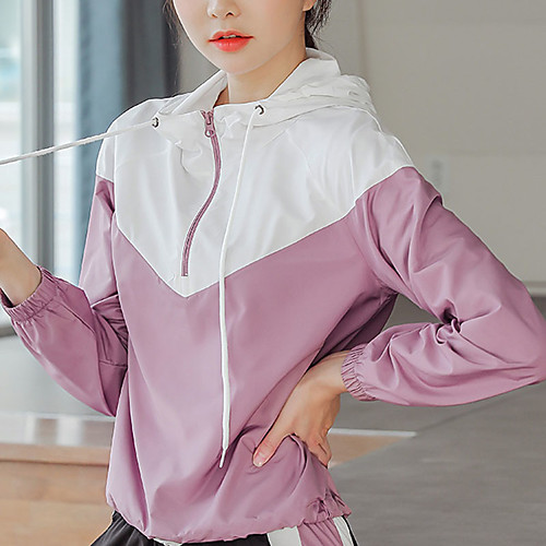 

Women's Hoodie Jacket Coat Color Block Zipper Patchwork Color Block Sport Athleisure Jacket Long Sleeve Quick Dry Breathable Soft Comfortable Everyday Use Casual Daily Outdoor Exercising