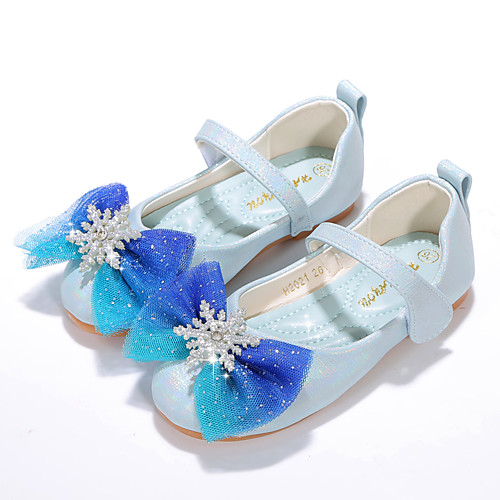 

Girls' Flats Flower Girl Shoes Princess Shoes School Shoes Rubber PU Little Kids(4-7ys) Big Kids(7years ) Daily Party & Evening Walking Shoes Rhinestone Sparkling Glitter Buckle Blue Pink Silver