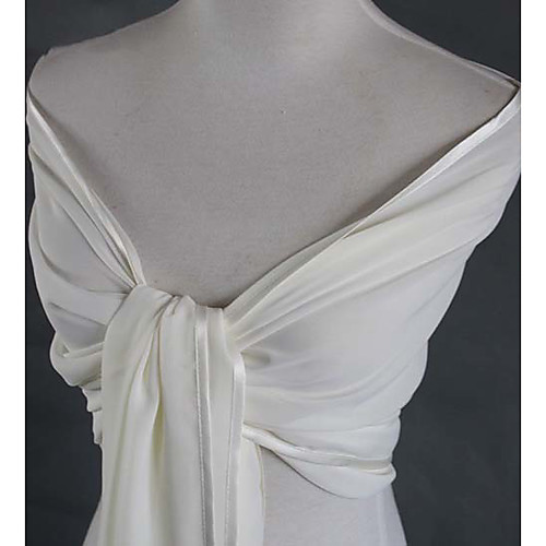 

Sleeveless Elegant / Bridal Chiffon Wedding / Party / Evening Women's Wrap With Solid