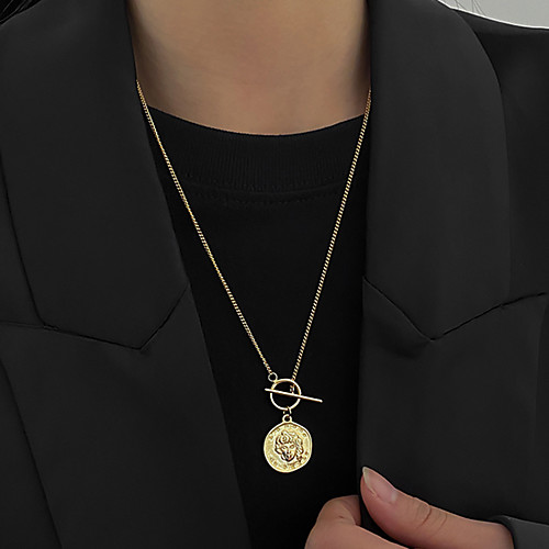 

Women's Pendant Necklace Necklace Retro Totem Series Personalized Simple Fashion Vintage Alloy Gold 50 cm Necklace Jewelry 1pc For Party Evening Street Gift Birthday Party