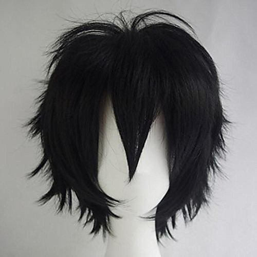 

Unisex Women's Men's Short Fluffy Straight Hair Anime Cosplay Party Dress Synthetic Wig