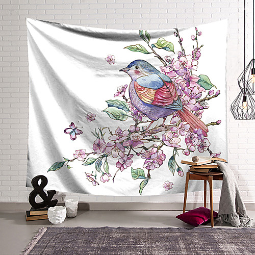 

Wall Hanging Tapestry Wall Carpet Wall Art Wall Decoration Tapestry Wall Decoration Fresh And Cute Bird Pattern Tapestry