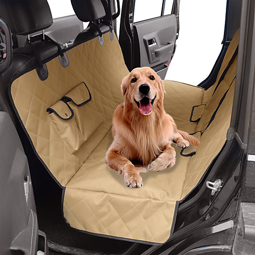 

Dog Cat Pets Dog Cat Car Seat Cover Pet Backseat Cover Waterproof Washable Nonslip Solid Colored Classic Fabric puppy Small Dog Medium Dog Training Outdoor Driving Khaki