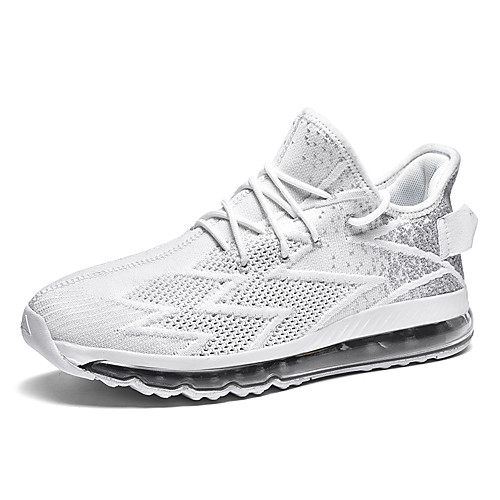 

Men's Trainers Athletic Shoes Crochet Sporty Athletic Outdoor Running Shoes Basketball Shoes Synthetics Tissage Volant Non-slipping Height-increasing Shock Absorbing Booties / Ankle Boots White Black
