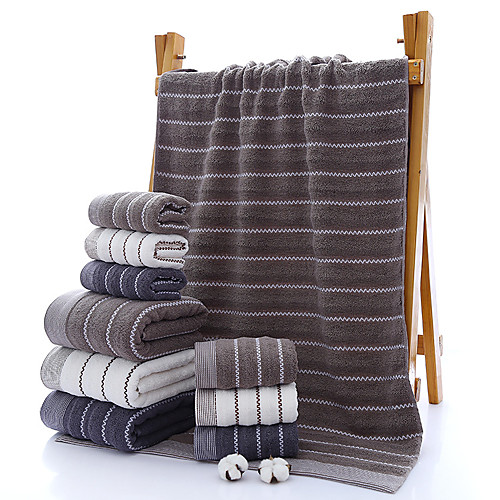 

Three-piece Bathroom Set One 140cm70cm Cotton Bath Towel Two 35cm75cm Cotton Face And Hand Towels Three Colors to Choose From