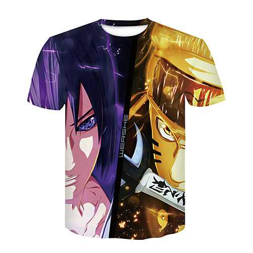 

Inspired by Naruto Uchiha Sasuke Cosplay Costume T-shirt Terylene 3D Printing T-shirt For Women's / Men's