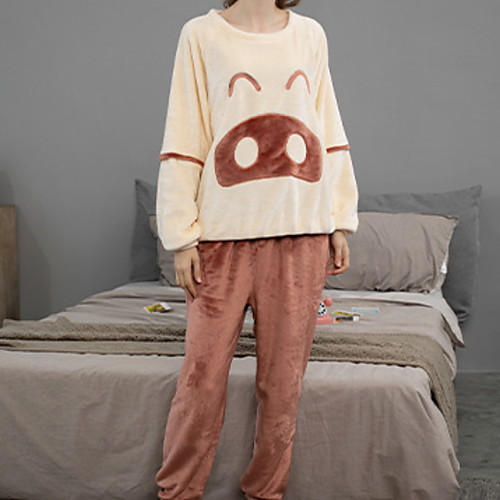 

Women's Round Neck Suits Pajamas - Print, Geometric