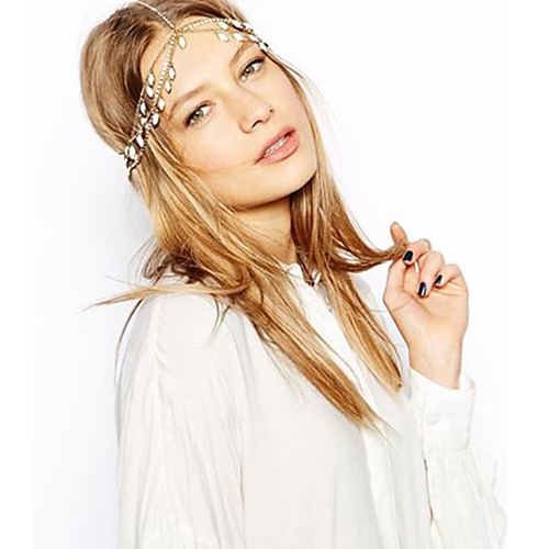 

Luxury Elegant Alloy Headpiece with Chain 1 Piece Special Occasion / Party / Evening Headpiece