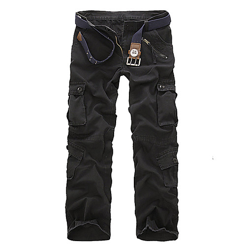

Men's Hiking Pants Trousers Hunting Pants Tactical Cargo Pants Ventilation Quick Dry Breathable Wearproof Fall Spring Solid Colored Camo / Camouflage Cotton for Black Army Green Grey S M L XL XXL