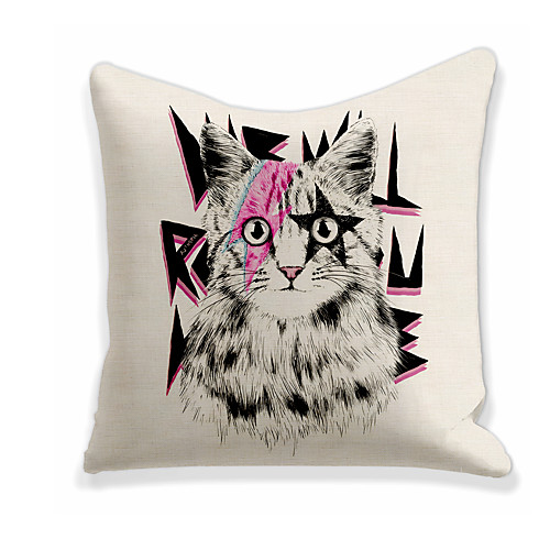 

Cushion Cover 1PC Linen Soft Print Square Throw Pillow Cover Cushion Case Pillowcase for Sofa Bedroom 45 x 45 cm (18 x 18 Inch) Superior Quality Mashine Washable
