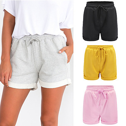 

Women's Jogger Shorts Side Pockets Drawstring Cotton Solid Color Sport Athleisure Shorts Bottoms Moisture Wicking Breathable Soft Comfortable Everyday Use Casual Daily Outdoor Exercising / Summer