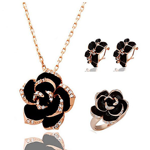 

Women's Jewelry Set Bridal Jewelry Sets 3D Flower Precious Fashion Silver Plated Gold Plated Earrings Jewelry Gold / Silver For Christmas Wedding Party Evening Gift Formal 1 set