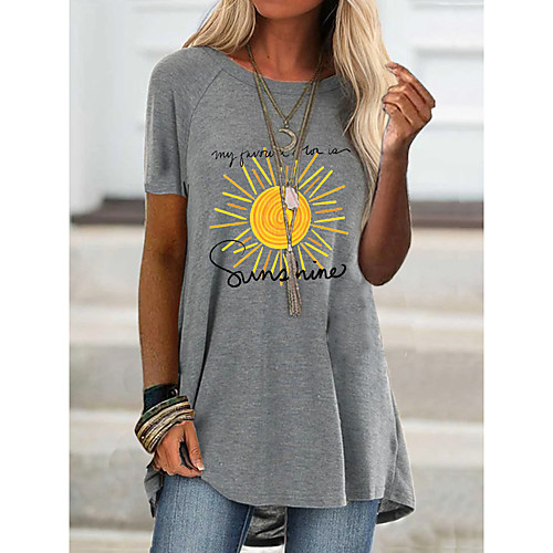 

2021 amazon aliexpress spring new foreign trade cross-border fashion women's short-sleeved flower offset printing t-shirt 9108